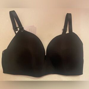 Auden Nursing Lightly Lined Wire Free Bra Black Size 36DDD NWT